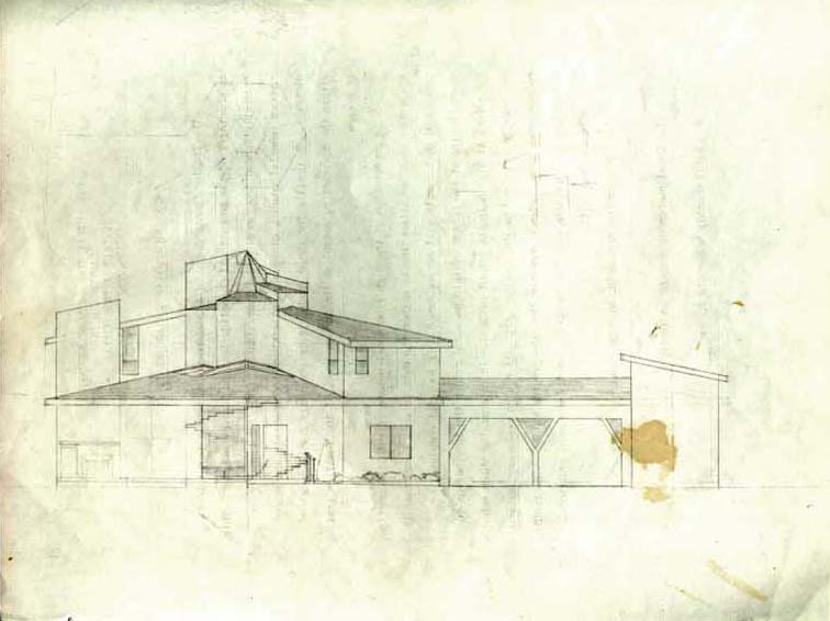 This view gives you X-ray vision to see the fireplace and stairs--now you can be just like Superman!